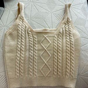 Windsor beige crop tank top-size small